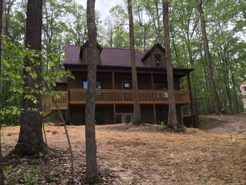 Then, looking up from the driveway.