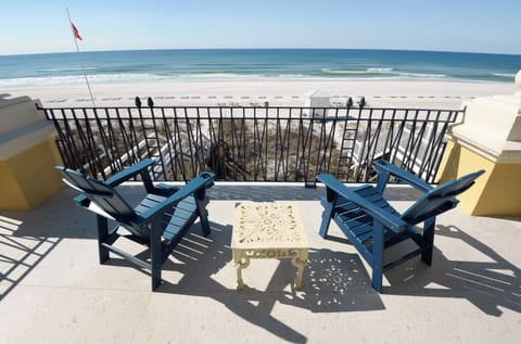 Primary Bedroom balcony for fantastic beach views.