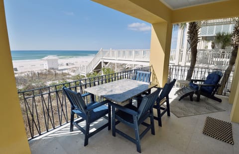 Direct Gulf-front views from the deck — step onto the private walkover and be on