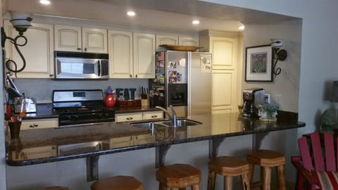 Gourmet Galley Kitchen with large dining bar.