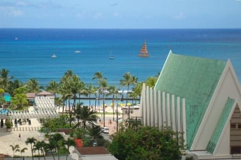 Ocean view from bedroom and kitchen