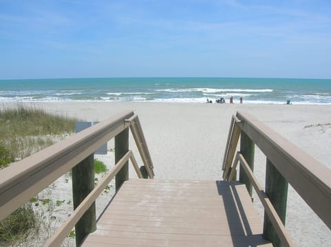 Walkway from the patio to the beach.