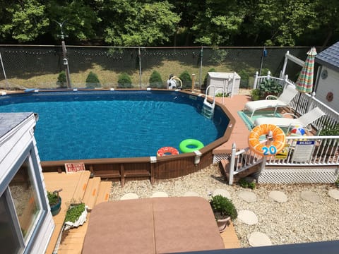 Enjoy the pool, hot tub and Cox Hall nature preserve out the back gate!