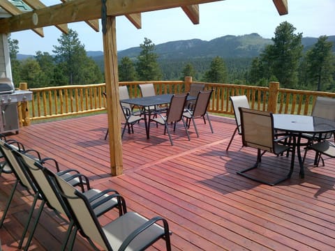 Our brand new oversized deck with a wonderful view!