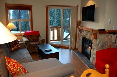 Warm and cozy living space.