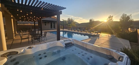 Backyard Sunset from the Hot Tub