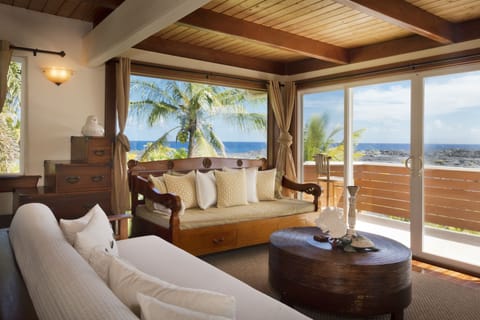 Relax in the comfortable living room .