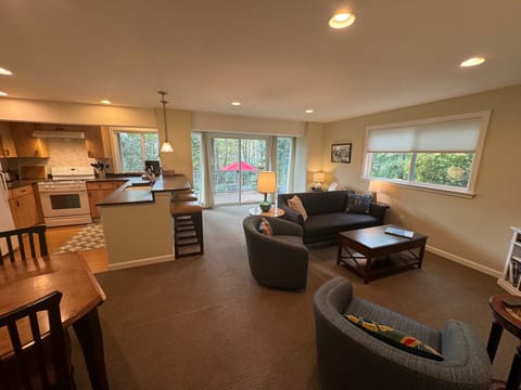Ample seating in the comfortable living room