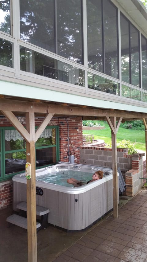 Lower level walk-out with hot tub