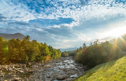A fall picture of the Pemi River - steps outside from our place.