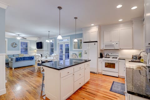 Kitchen with View of Living Room