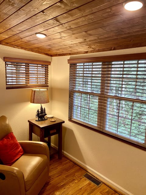 Private reading nook overlooking creek off 1st floor master bedroom