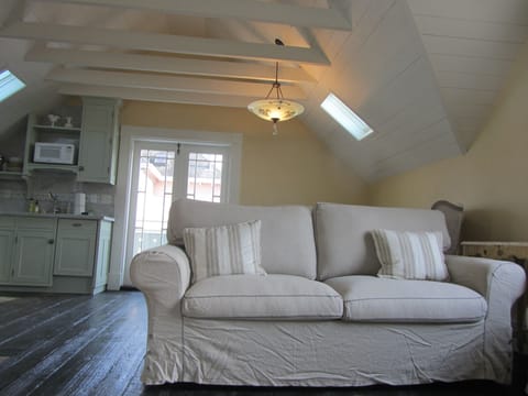 Full-size sofa sleeper doubles as couch for watching TV or