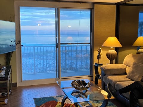 Living room overlooking the water