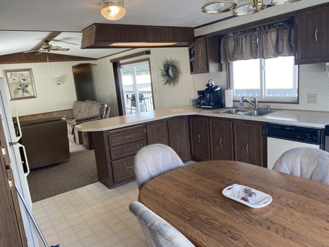 Kitchen area looking towards living room