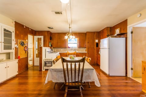 Fully equipped kitchen has a large stove,  RO water, microwave.  Dining for 6