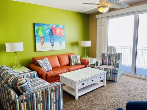 Gulf view directly from the living room.  Queen sofa bed.