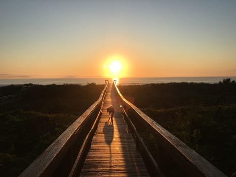 Sunrise from the private walk to the beach.
