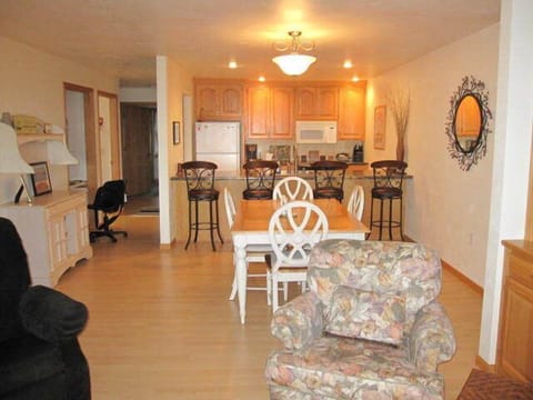 This is the view from sliding glass door to the front of the condo