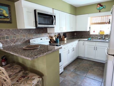 newly renovated kitchen...well equipped for cooking in