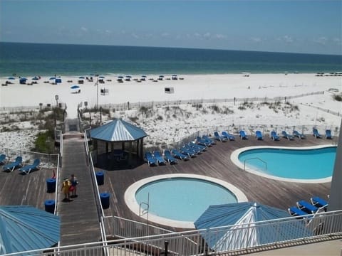 A look at 2 of the 3 beautiful beach front pools.