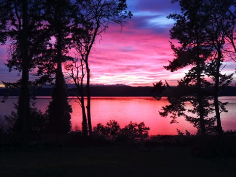 Amazing sunset from the front yard across the water over to Whidbey Island.