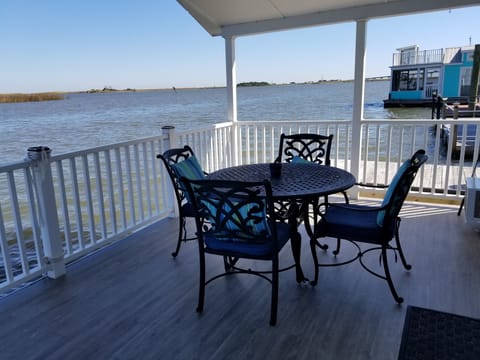 Outside dining for the group