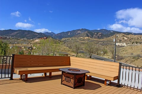 Enjoy the view and the gas fire pit