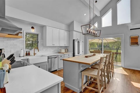 Brand new kitchen with new Cafe and SMEG appliances. 