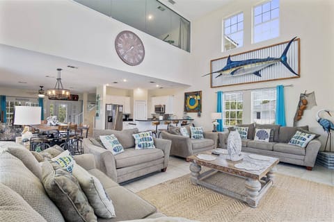 Cozy sitting area w/ coastal accents & natural light