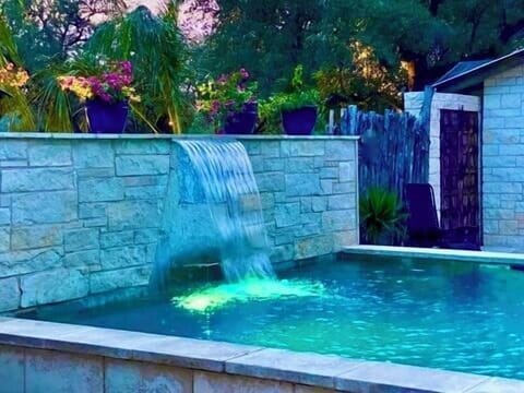 Agua Bonita - Nightime is special with colored underwater lighting.