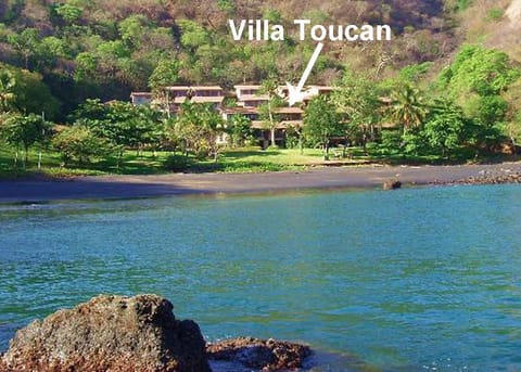 Villa is steps from secluded beach with great snorkeling.