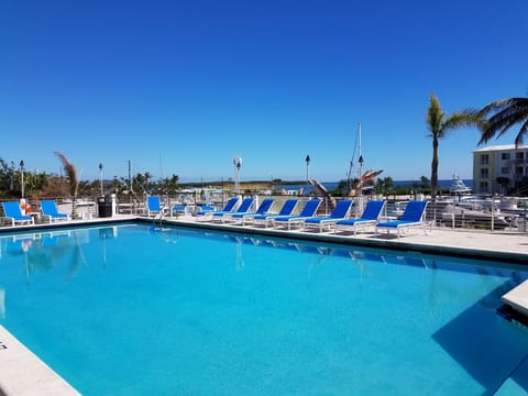 1 of 2 awesome heated pools. This view is of our marina & Atlantic pool