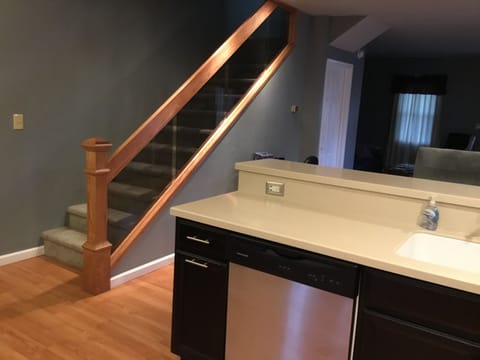 One bedroom & bath upstairs 