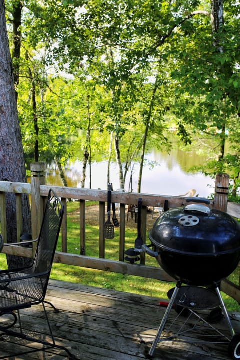 Grill and Lakeview from the Paradise Cabin