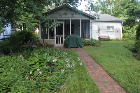 Back yard and screened in porch