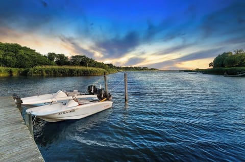 Private dock directly in front of house. 