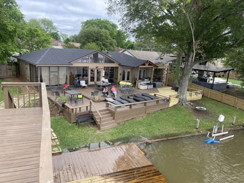 Fun all around at this beautiful lakehouse with decks galore 