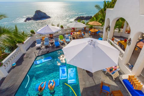 Palace Pool, Deck, Jacuzzi and the Pacific
