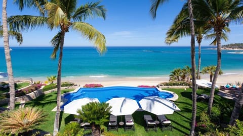 Casa Koll - Aerial view of ocean and pool from villa