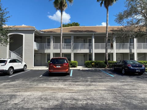Our Building with assigned parking right in front