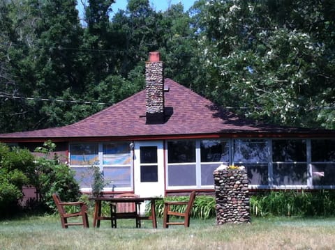 Front of cabin - facing lake