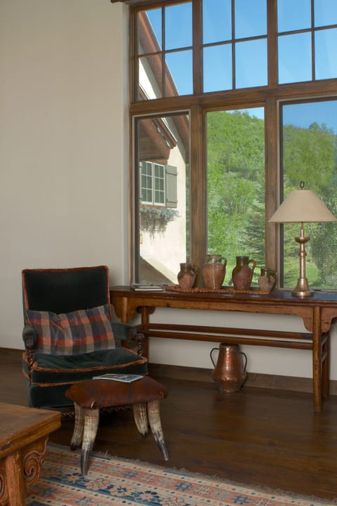 Enjoy, relax, read a book in front of the fireplace; views to the left & right