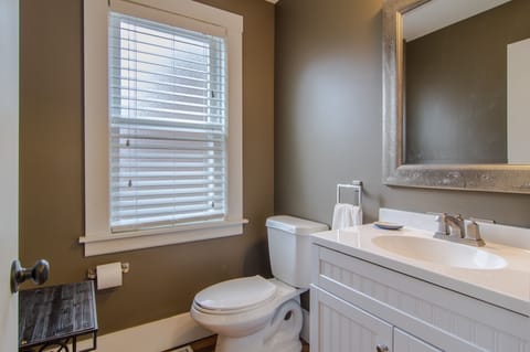 The original 1st floor half bath was completely remodeled.