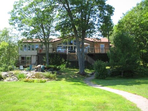Firepit of lake front cottage
