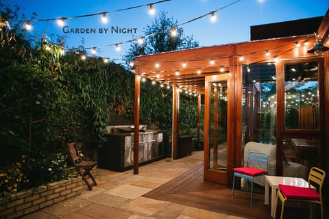 Garden by Night: Outdoor Entertaining Area with BBQ