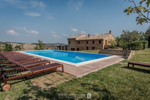 Casa Falcone and pool  the main  house faces south west