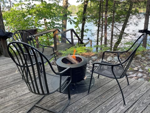 Fire Pit overlooking the serene lake 