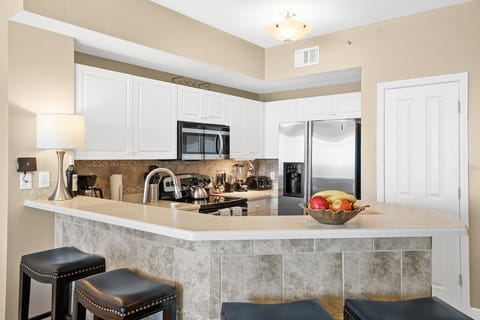 More seating at the breakfast bar.