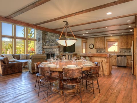 Living area leads into the dining area